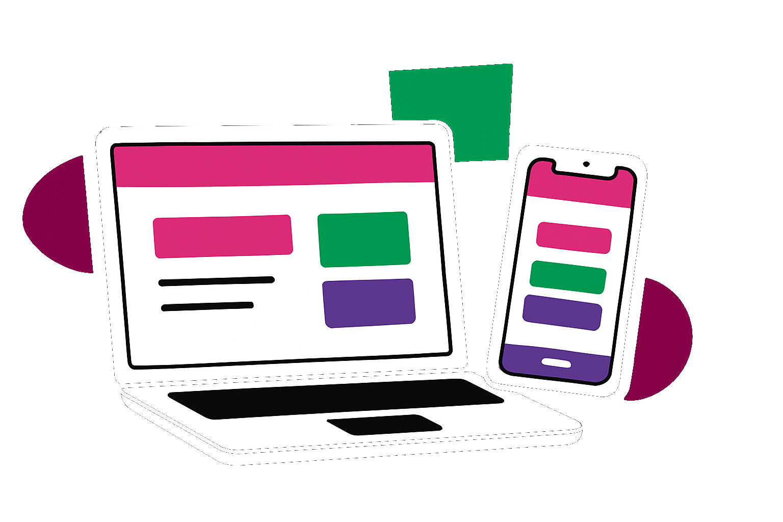 Site responsivo em um celular